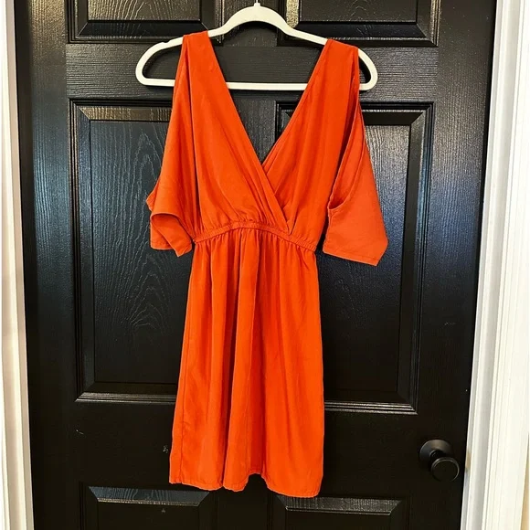 strapless open back dress Burnt Orange Mermaid Strapless Dress main image 1